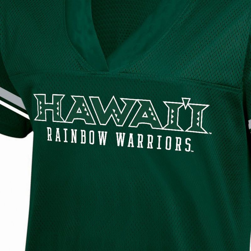 slide 3 of 3, NCAA Hawaii Rainbow Warriors Women's White Jersey - S, 1 ct
