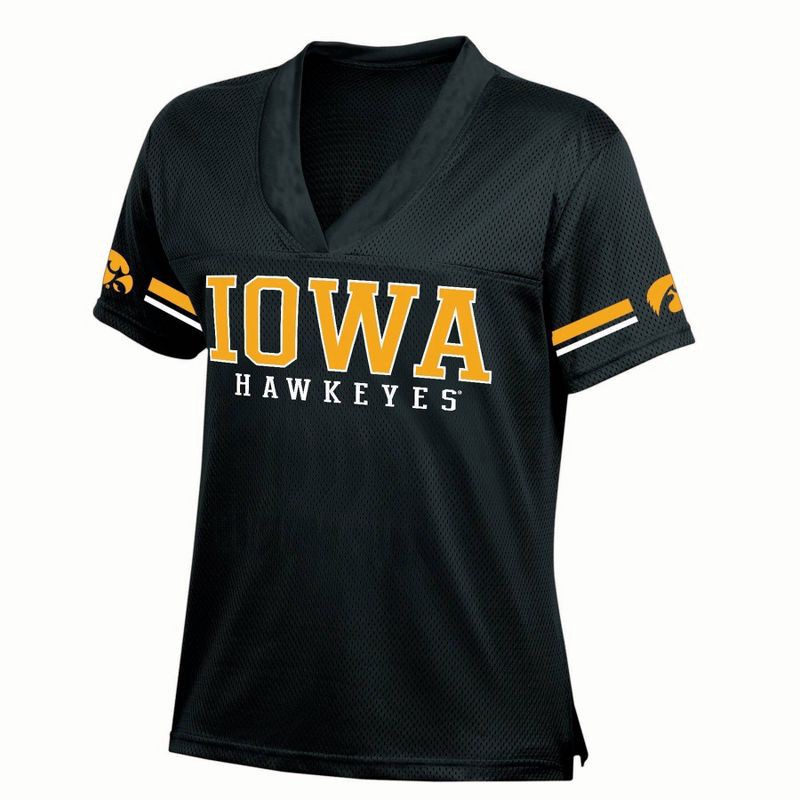 slide 1 of 3, NCAA Iowa Hawkeyes Women's White Jersey - L, 1 ct