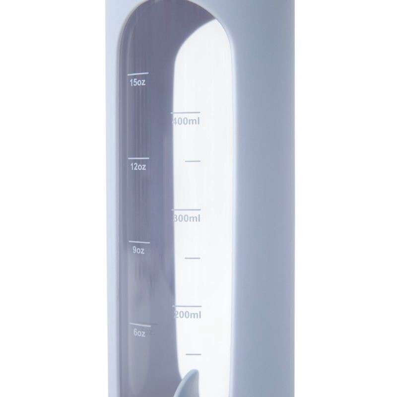 slide 3 of 5, Blogilates 19oz Glass Protein Shaker Bottle with Silicone Sleeve - Blue, 19 oz