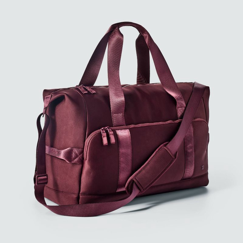 slide 2 of 4, Faux Neoprene Weekender Bag - All In Motion™ - Maroon, 1 ct