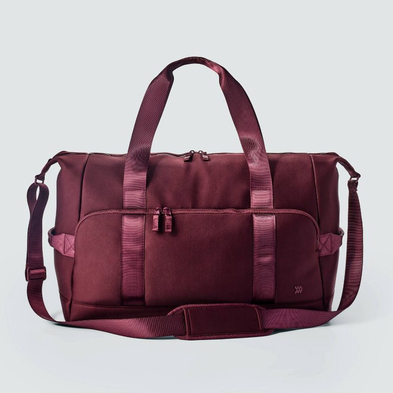 slide 1 of 4, Faux Neoprene Weekender Bag - All In Motion™ - Maroon, 1 ct