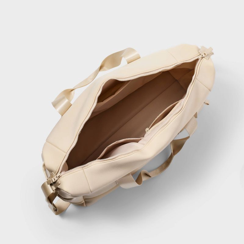slide 4 of 5, Faux Neoprene Weekender Bag - All In Motion™ - Cream, 1 ct