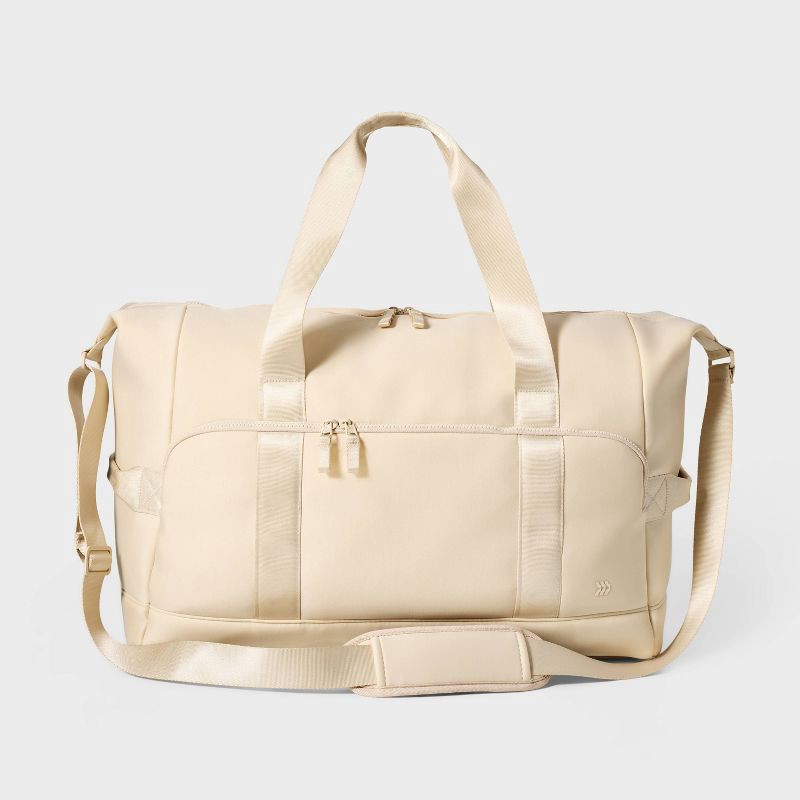 slide 1 of 5, Faux Neoprene Weekender Bag - All In Motion™ - Cream, 1 ct