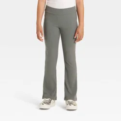 Girls' Ribbed Flare Leggings - Cat & Jack™ Charcoal Gray XL