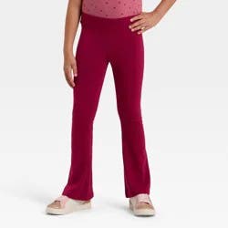 Girls' Flare Leggings - Cat & Jack™ Burgundy M