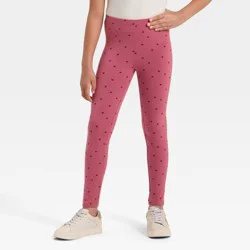 Girls' Heart Leggings - Cat & Jack™ Rose Pink XS
