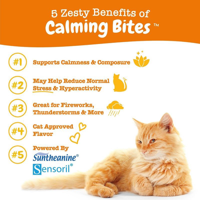 slide 3 of 7, Zesty Paws Bacon Flavor Calming Bites Vitamins and Supplements for Cats - 30ct, 30 ct