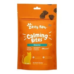 Zesty Paws Bacon Flavor Calming Bites Vitamins and Supplements for Cats - 30ct