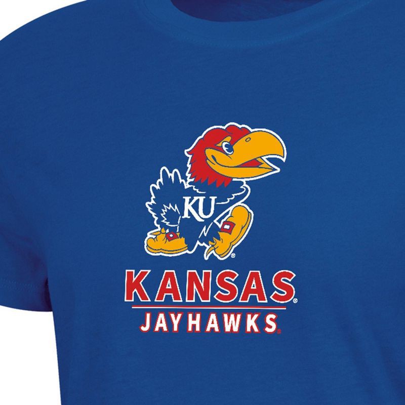 slide 3 of 3, NCAA Kansas Jayhawks Women's Crew T-Shirt - L, 1 ct