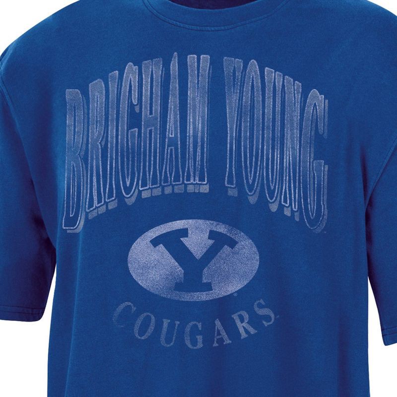 slide 3 of 3, NCAA BYU Cougars Women's Fashion T-Shirt - M: Lightweight Cotton-Polyester Jersey, 1 ct