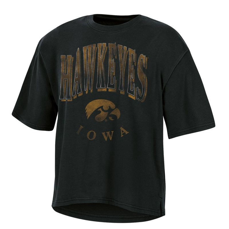 slide 1 of 3, NCAA Iowa Hawkeyes Women's Fashion T-Shirt - XL, 1 ct