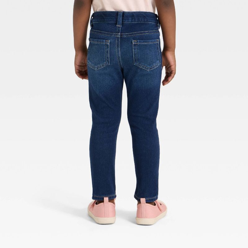 slide 2 of 3, Toddler Girls' Denim Jeggings - Cat & Jack™ Dark Wash 4T, 1 ct