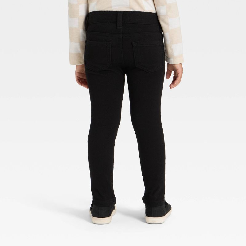 slide 2 of 3, Toddler Girls' Denim Jeggings - Cat & Jack™ Black 2T, 1 ct