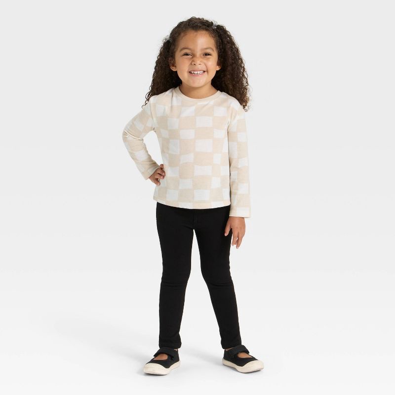 slide 3 of 3, Toddler Girls' Denim Jeggings - Cat & Jack™ Black 5T, 1 ct