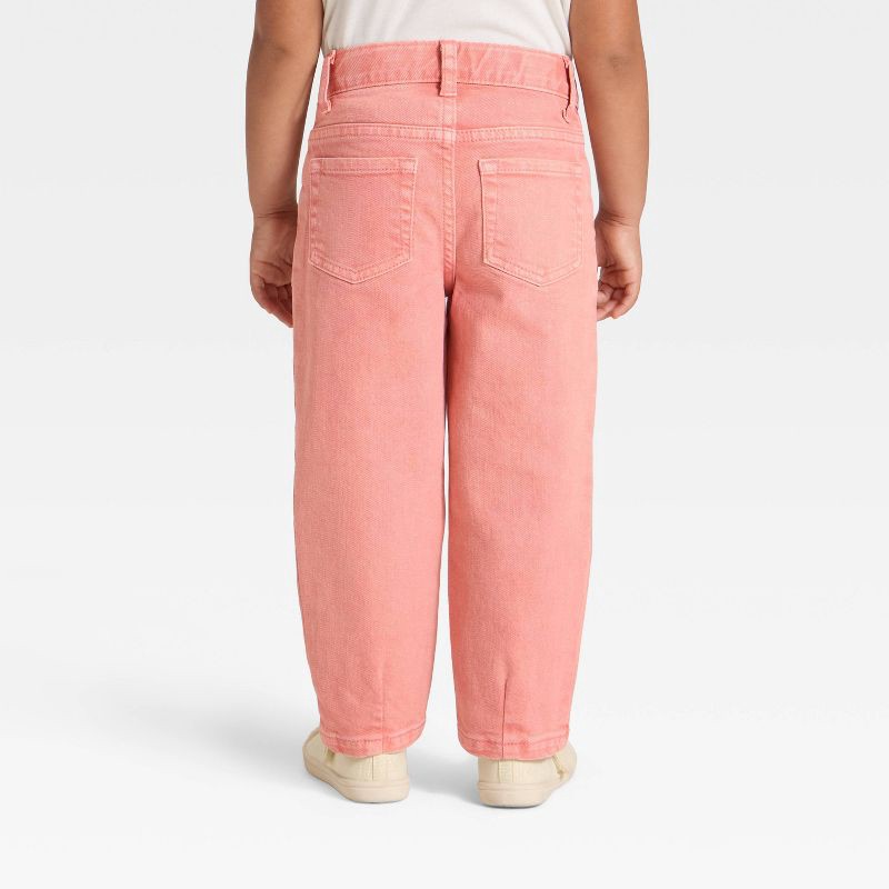 slide 2 of 3, Toddler Girls' Barrel Pants - Cat & Jack™ Pink 5T, 1 ct