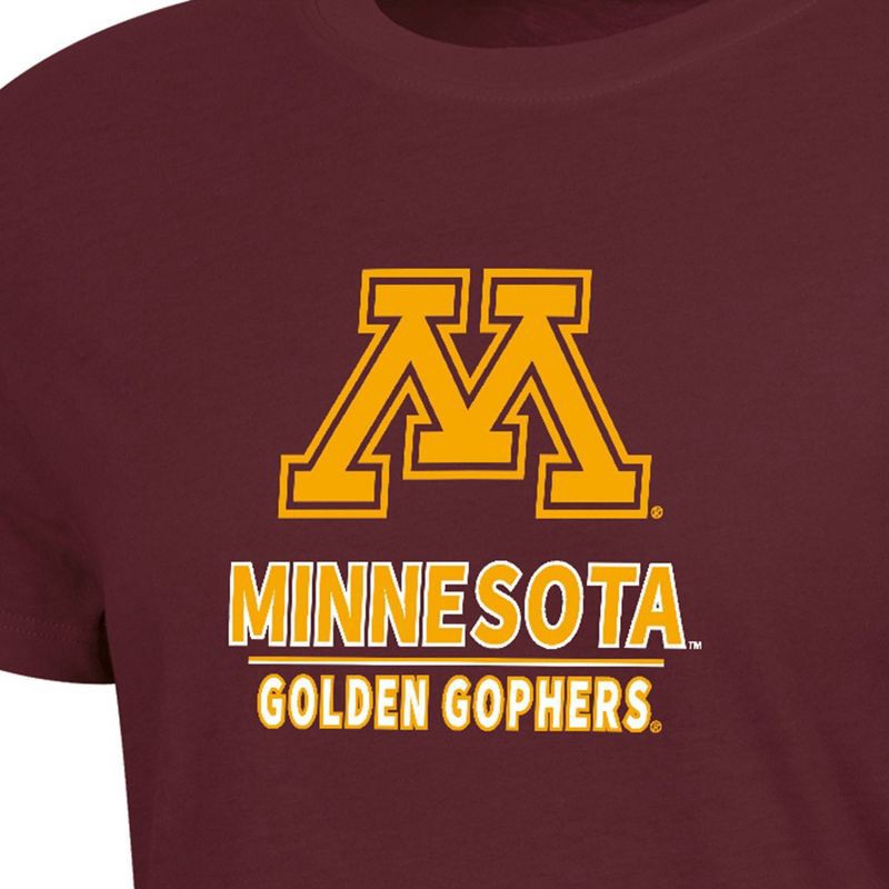 slide 3 of 3, NCAA Minnesota Golden Gophers Women's Crew T-Shirt - M: Relaxed Fit, Lightweight Jersey, 1 ct