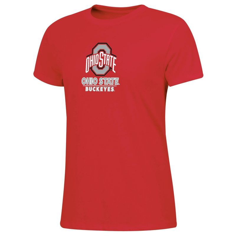 slide 1 of 3, NCAA Ohio State Buckeyes Women's Crew T-Shirt - S, 1 ct