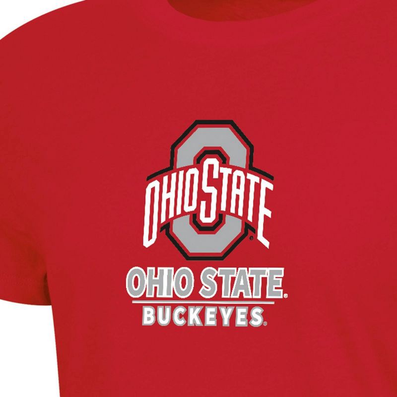 slide 3 of 3, NCAA Ohio State Buckeyes Women's Crew T-Shirt - M: Relaxed Fit, Lightweight Jersey, 1 ct