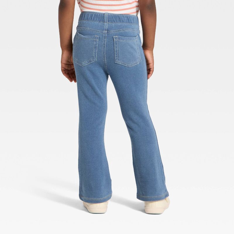 slide 2 of 3, Toddler Girls' Flare Jeggings - Cat & Jack™ Medium Wash 3T, 1 ct