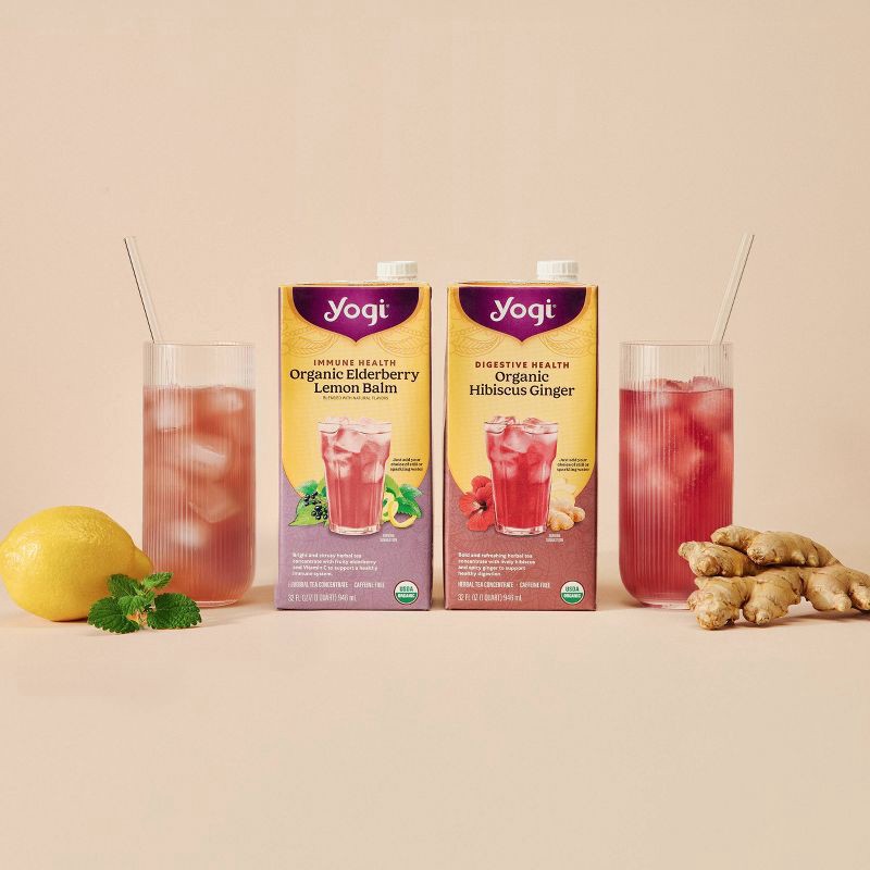 slide 7 of 7, Yogi Organic Elderberry Lemon Balm Herbal Tea Concentrate - 32 fl oz, 32 fl oz