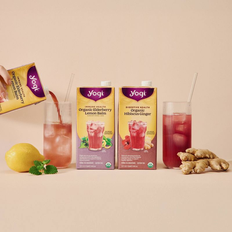 slide 7 of 7, Yogi Organic Hibiscus Ginger Herbal Tea Concentrate - 32 fl oz, 32 fl oz