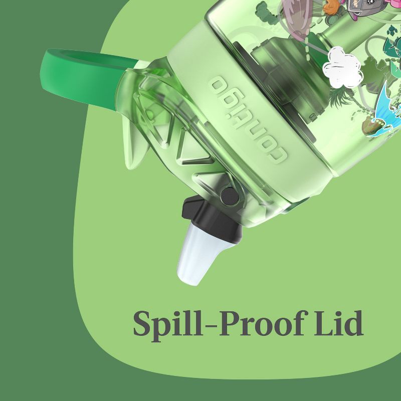 slide 3 of 6, Contigo 14oz Plastic Paw Patrol Kids' Dino Treks Aubrey Cleanable Autospout Water Bottle Green, 14 oz