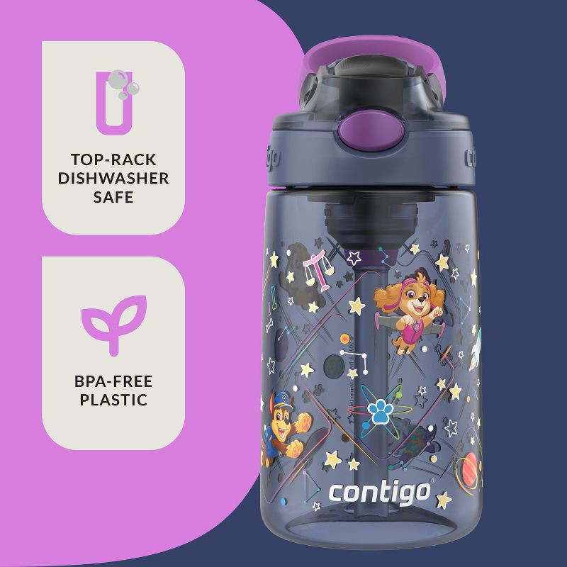 slide 4 of 6, Contigo 14oz Plastic Paw Patrol Kids' Space Zodiac Aubrey Cleanable Autospout Water Bottle, 14 oz