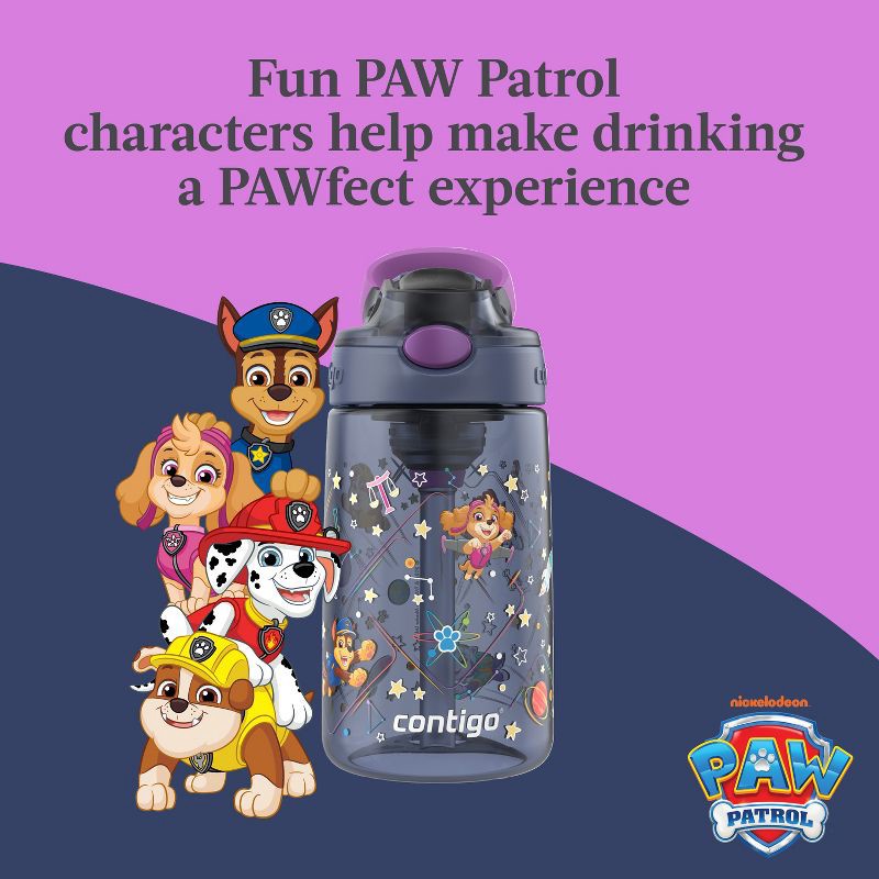 slide 6 of 6, Contigo 14oz Plastic Paw Patrol Kids' Space Zodiac Aubrey Cleanable Autospout Water Bottle, 14 oz