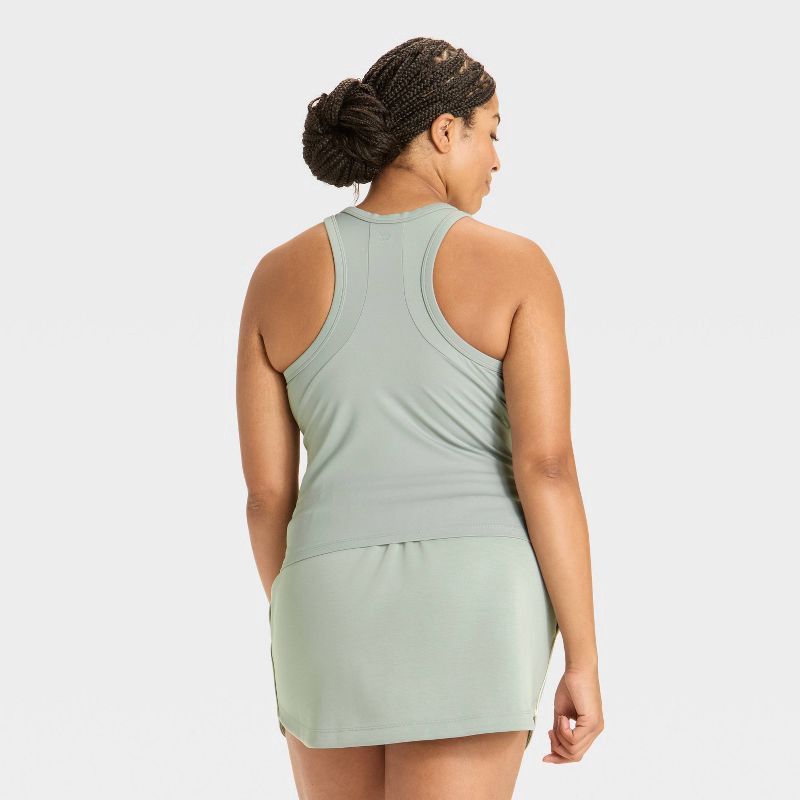 slide 2 of 5, Women's High Neck Racerback Tank Top - All In Motion™ Sage Green L, 1 ct