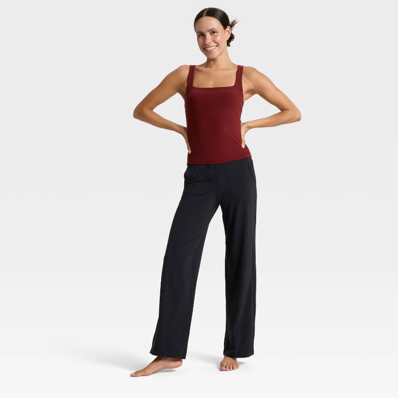 slide 3 of 5, Women's Everyday Soft Square Neck Tank Top - All In Motion™ Maroon XS, 1 ct