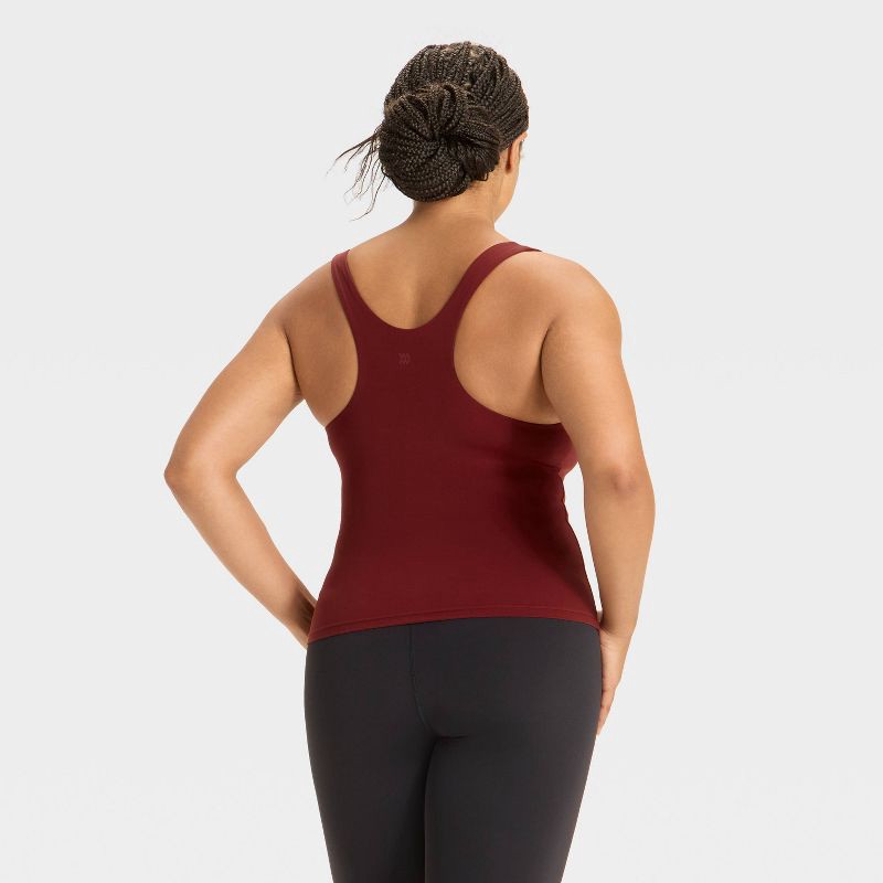 slide 5 of 5, Women's Everyday Soft Square Neck Tank Top - All In Motion™ Maroon XS, 1 ct