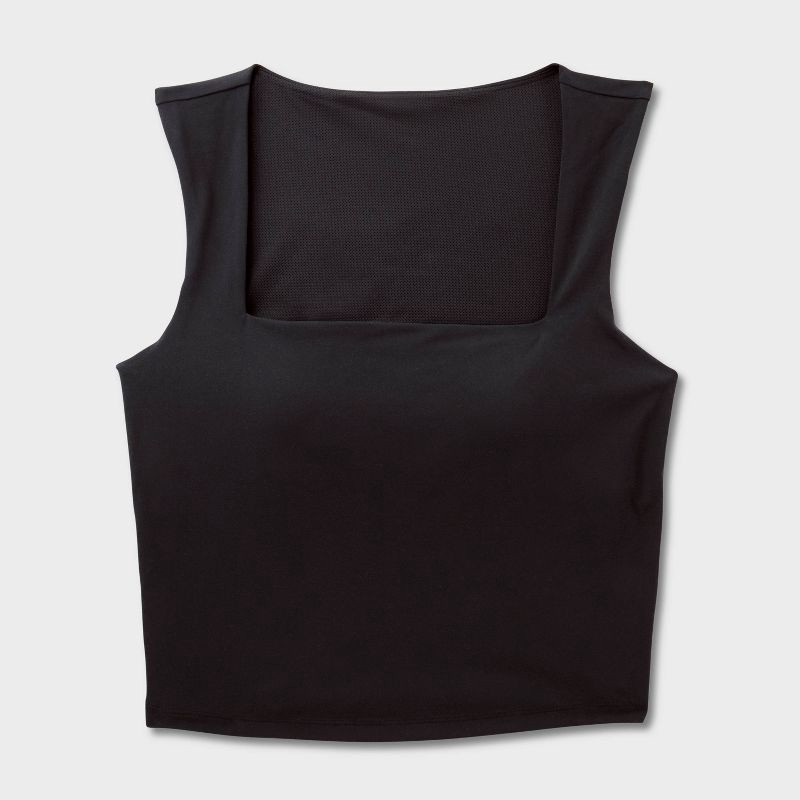 slide 1 of 2, Women's Everyday Soft Feminine Square Neck Tank Top - All In Motion™ Black XXL, 1 ct