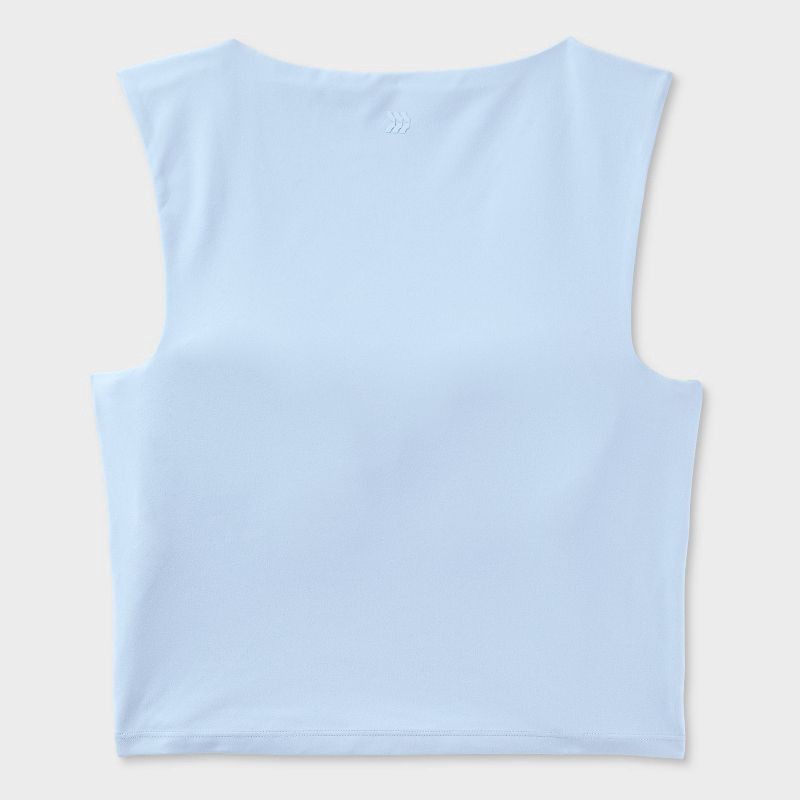 slide 2 of 2, Women's Everyday Soft Feminine Square Neck Tank Top - All In Motion™ Light Blue S, 1 ct