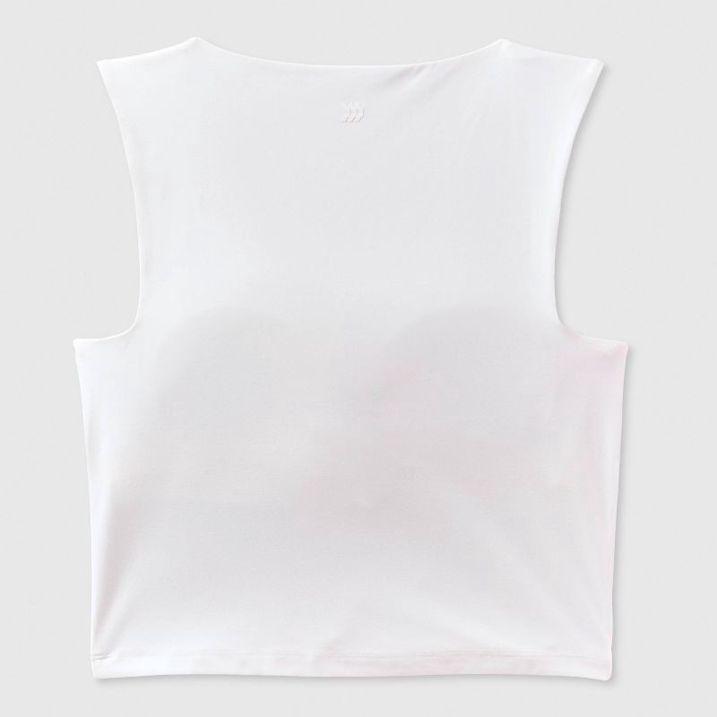slide 2 of 2, Women's Everyday Soft Feminine Square Neck Tank Top - All In Motion™ White L, 1 ct