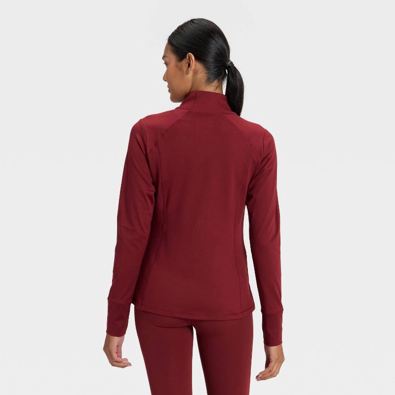 slide 2 of 5, Women's Full Zip Jacket - All In Motion™ Maroon M, 1 ct