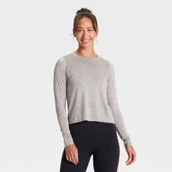 Women's Seamless Long Sleeve Top - All In Motion™ Heathered Gray M
