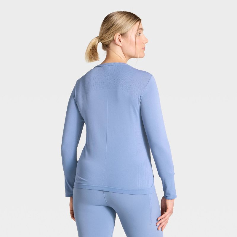 slide 5 of 5, Women's Seamless Long Sleeve Top - All In Motion™ Slate Blue M, 1 ct
