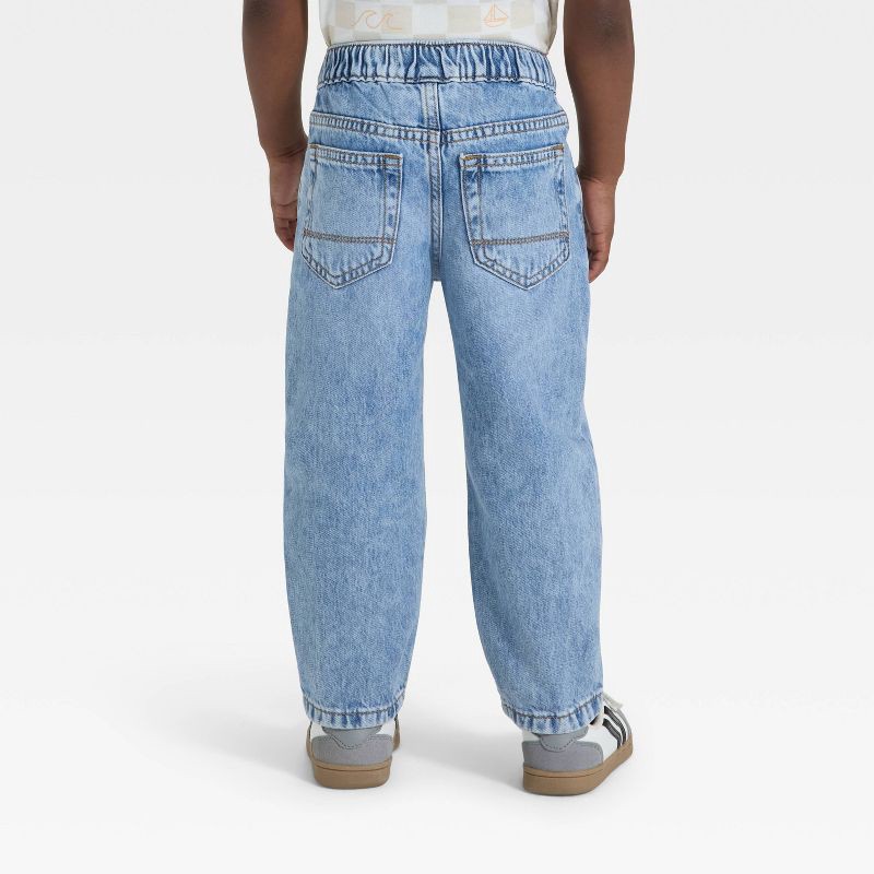 slide 2 of 3, Toddler Boys' Relaxed Fit Snap Denim Pants - Cat & Jack™ Light Wash 3T, 1 ct