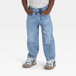 Toddler Boys' Relaxed Fit Snap Denim Pants - Cat & Jack™ Light Wash 4T