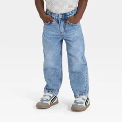 Toddler Boys' Relaxed Fit Snap Denim Pants - Cat & Jack™ Light Wash 5T