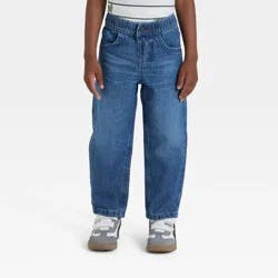 Toddler Boys' Relaxed Fit Snap Denim Pants - Cat & Jack™ Medium Wash 5T