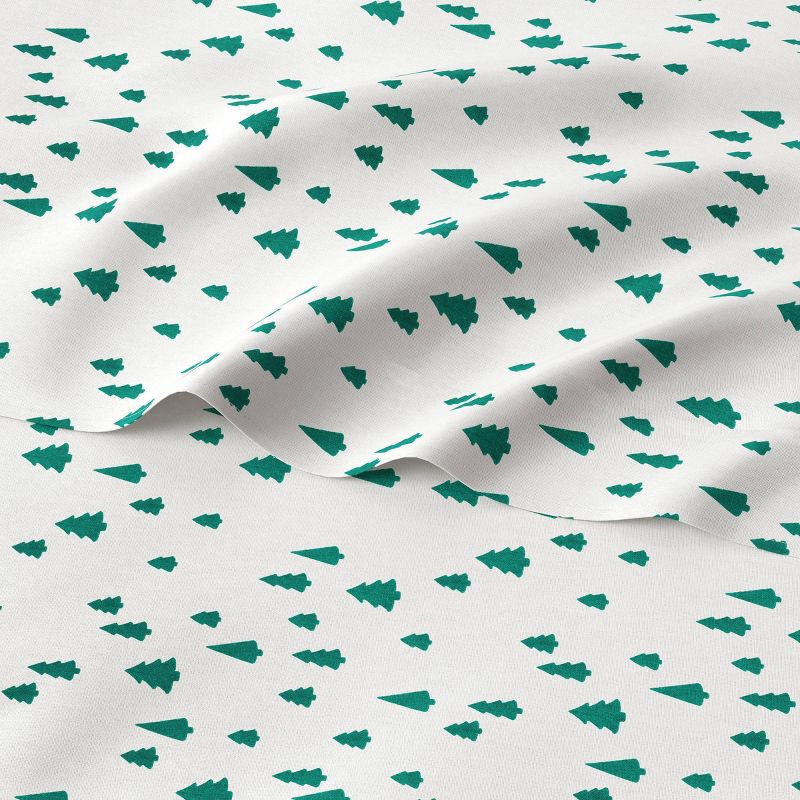 slide 2 of 2, Twin Christmas Holiday Flannel Sheet Set Tree Scene - Wondershop™, 1 ct
