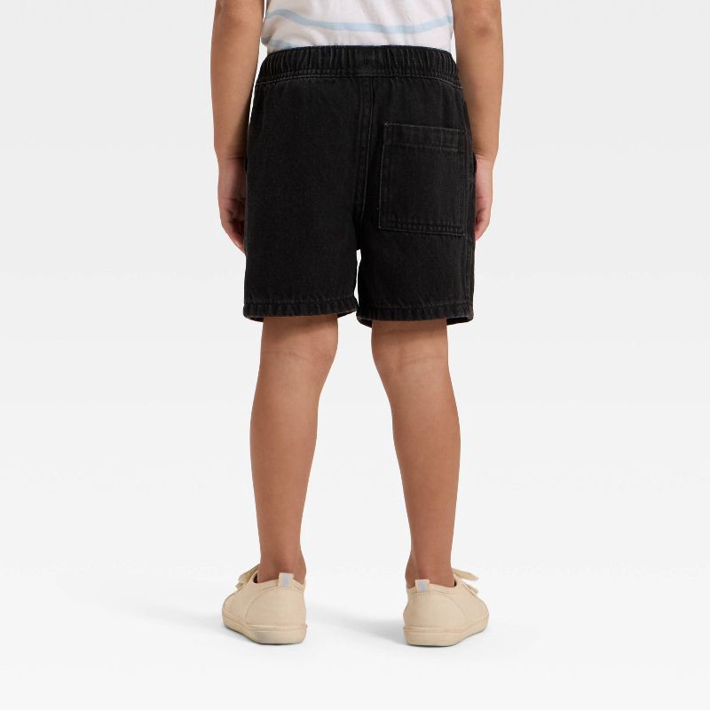 slide 2 of 3, Toddler Boys' Pull-On Denim Shorts - Cat & Jack™ Black 5T, 1 ct