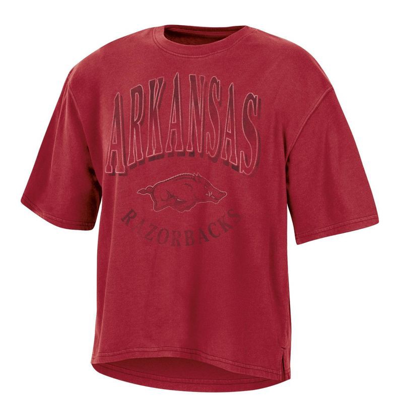 slide 1 of 3, NCAA Arkansas Razorbacks Women's Fashion T-Shirt - L, 1 ct