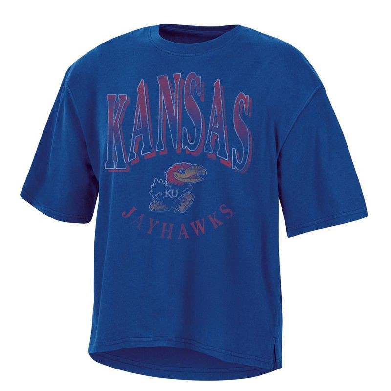 slide 1 of 3, NCAA Kansas Jayhawks Women's Fashion T-Shirt - XL, 1 ct