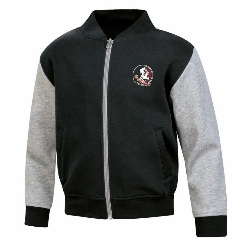 slide 1 of 3, NCAA Florida State Seminoles Boys' Buffalo Checkered Fleece T-Shirt - M: Cotton-Poly Blend, Zip-Off Hood, 1 ct