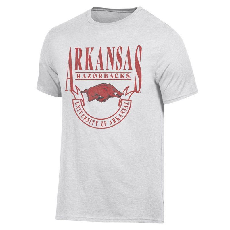 slide 1 of 3, NCAA Arkansas Razorbacks Men's T-Shirt - M: Cotton-Polyester Blend, Fit, 1 ct