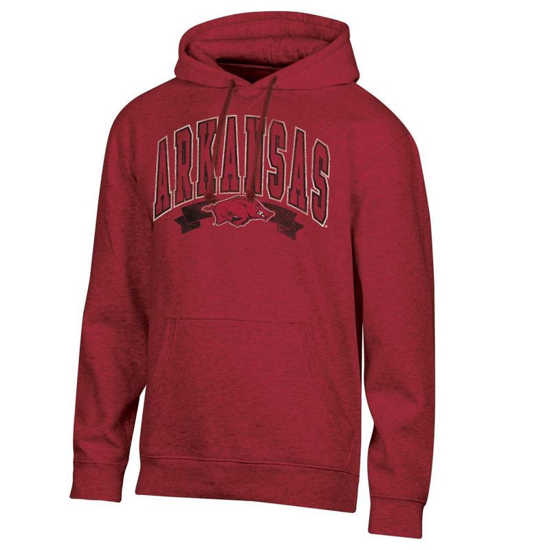 slide 1 of 3, NCAA Arkansas Razorbacks Men's Hooded Sweatshirt - M: Cotton-Polyester Fleece Pullover, 1 ct