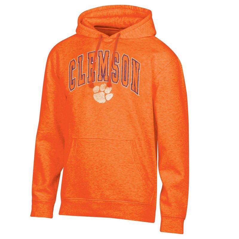 slide 1 of 3, NCAA Clemson Tigers Men's Hooded Sweatshirt - M: Cotton-Polyester Fleece, Kangaroo Pocket, 1 ct