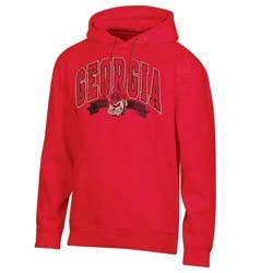 NCAA Georgia Bulldogs Men's Hooded Sweatshirt - M: Cotton-Polyester Blend, Kangaroo Pocket, Fleece Pullover